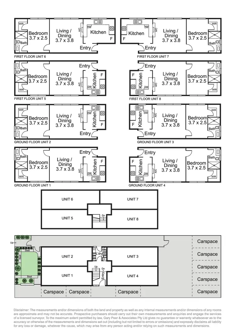 Floorplan of Homely block of units listing, 1-4,7 & 8/2 Shirley Grove, St Kilda East VIC 3183