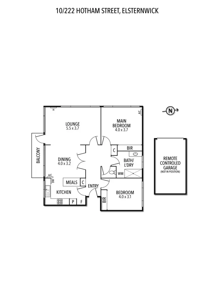 Floorplan of Homely apartment listing, 10/222 Hotham Street, Elsternwick VIC 3185