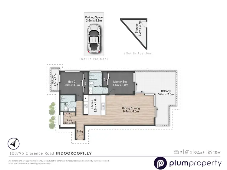 Floorplan of Homely unit listing, 103/95 Clarence Road, Indooroopilly QLD 4068