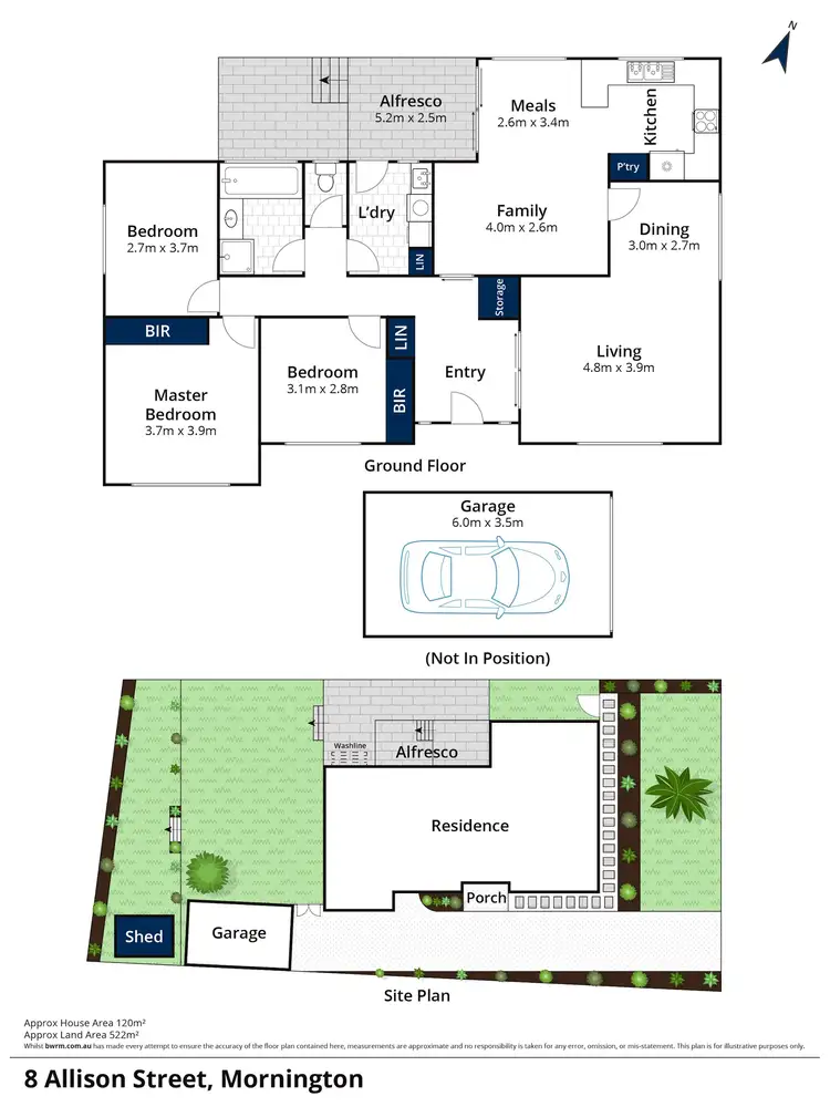 Floorplan of Homely house listing, 8 Allison Street, Mornington VIC 3931