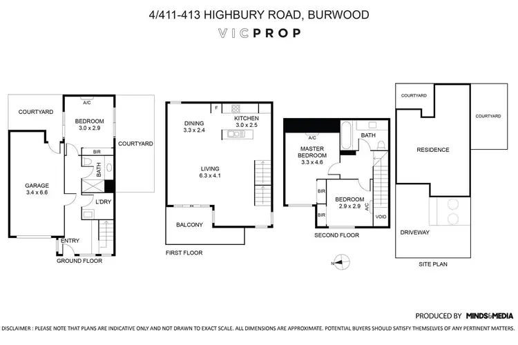 Floorplan of Homely townhouse listing, 4/411-413 Highbury Road, Burwood VIC 3125