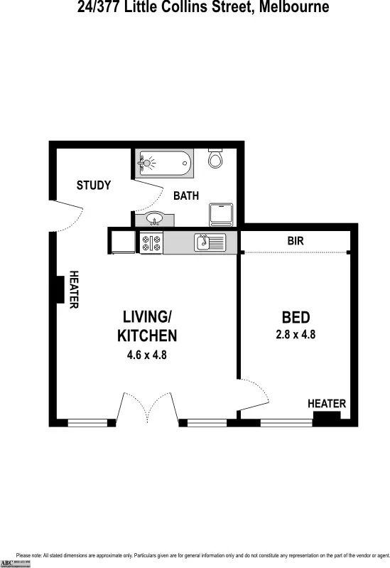 Floorplan of Homely apartment listing, 24/377 Little Collins Street, Melbourne VIC 3000