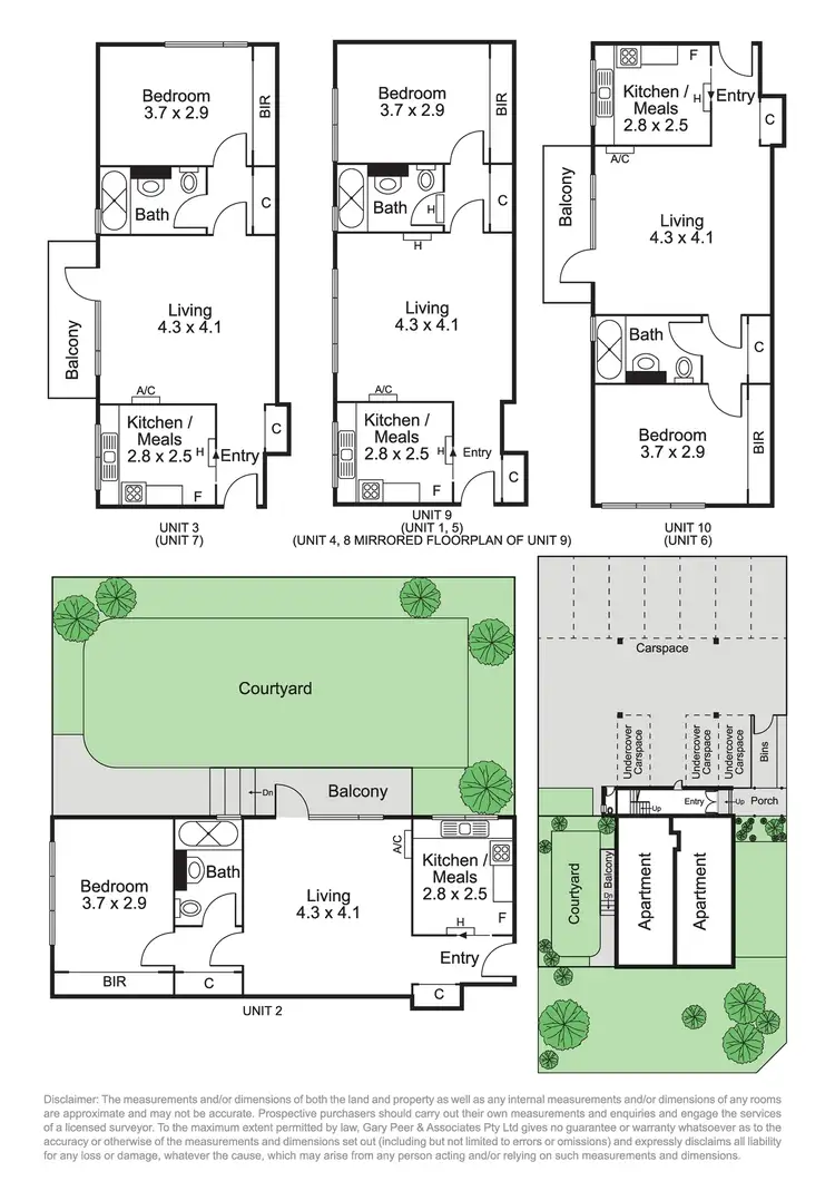 Floorplan of Homely block of units listing, 1-10/319 Dandenong Road, Prahran VIC 3181
