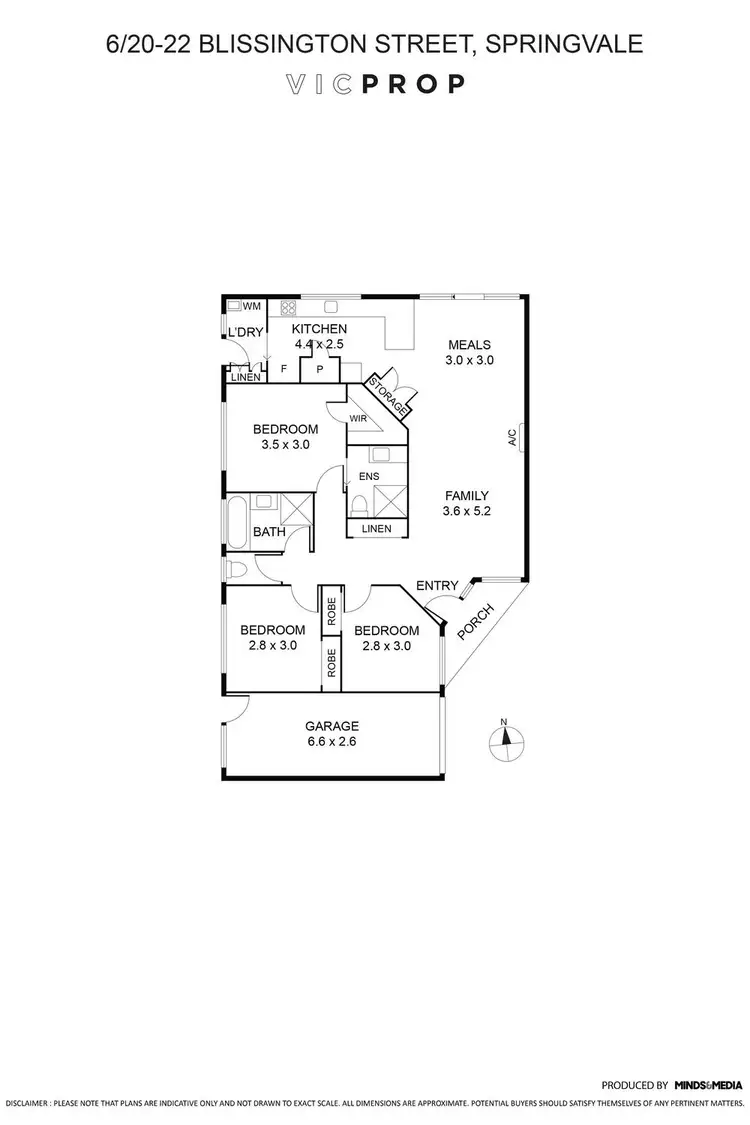 Floorplan of Homely unit listing, 6/20-22 Blissington Street, Springvale VIC 3171
