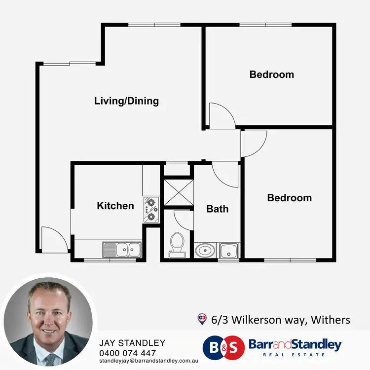 Floorplan of Homely apartment listing, 6/3 Wilkerson Way, Withers WA 6230