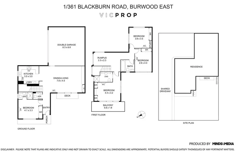 Floorplan of Homely townhouse listing, 1/361 Blackburn Road, Burwood East VIC 3151