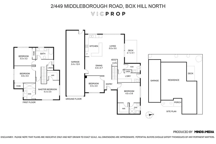 Floorplan of Homely townhouse listing, 2/449 Middleborough Road, Box Hill North VIC 3129