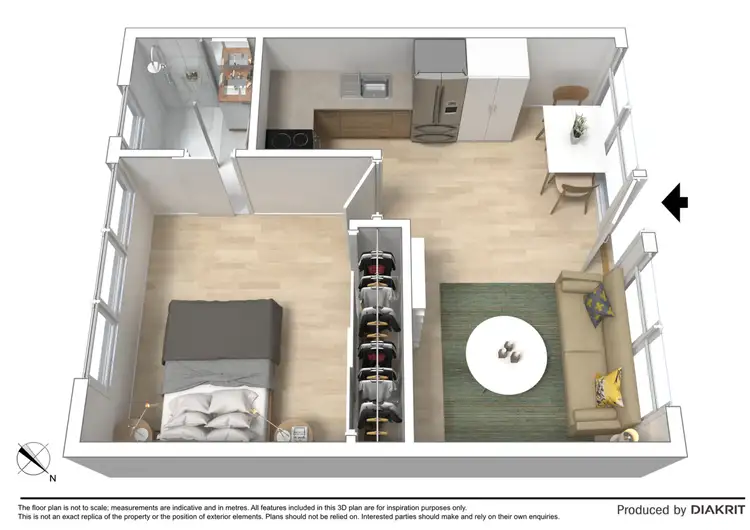 Floorplan of Homely apartment listing, 311/363 Beaconsfield Parade, St Kilda West VIC 3182