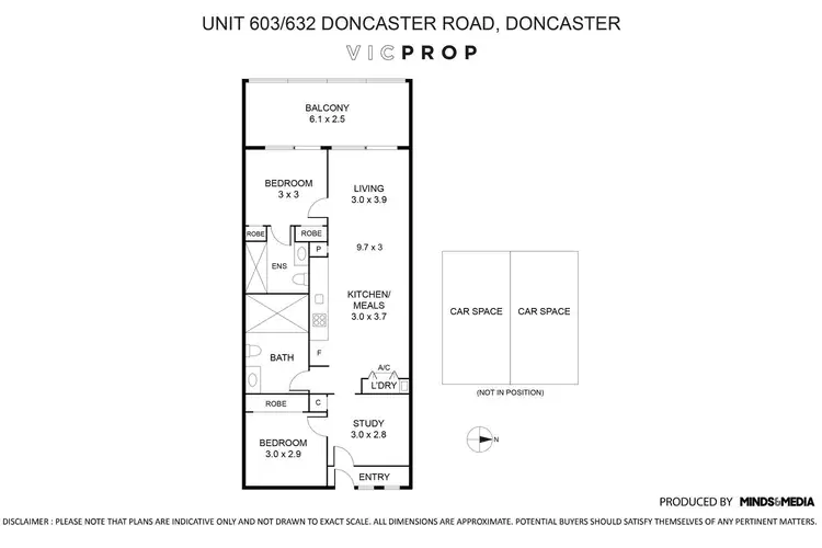 Floorplan of Homely apartment listing, 603/632 Doncaster Road, Doncaster VIC 3108