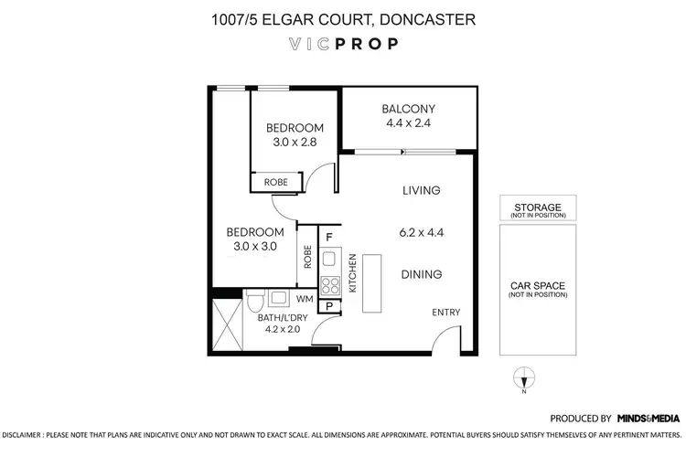 Floorplan of Homely apartment listing, 1007/5 Elgar Court, Doncaster VIC 3108
