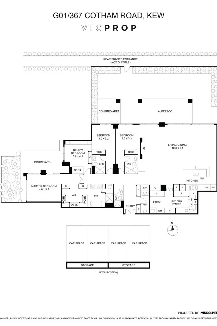 Floorplan of Homely apartment listing, G01/367 Cotham Road, Kew VIC 3101