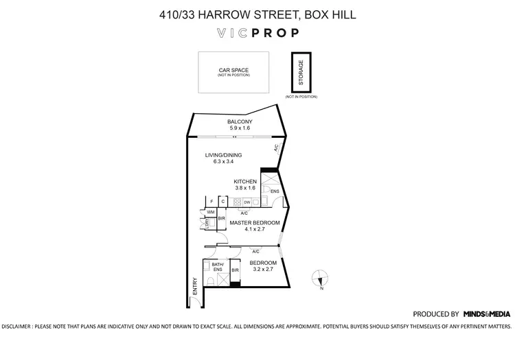 Floorplan of Homely apartment listing, 410/33 Harrow Street, Box Hill VIC 3128