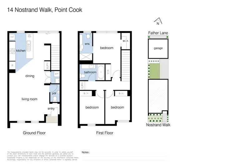 Floorplan of Homely townhouse listing, 14 Nostrand Walk, Point Cook VIC 3030