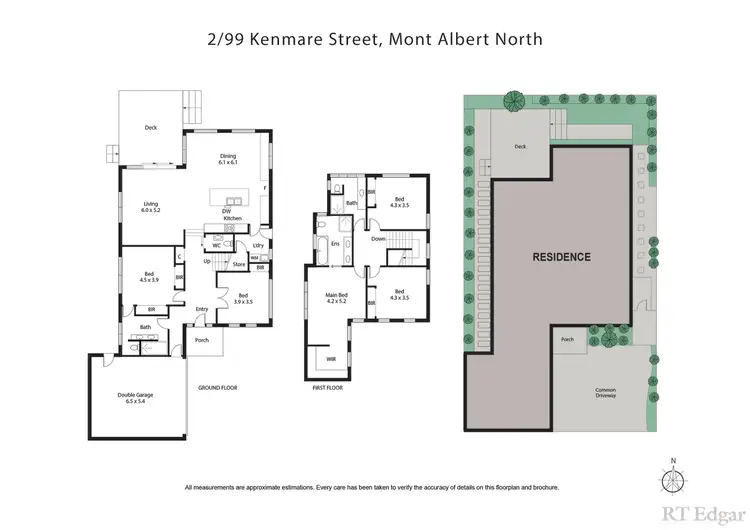 Floorplan of Homely townhouse listing, 2/99 Kenmare Street, Mont Albert North VIC 3129