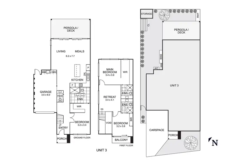Floorplan of Homely townhouse listing, 3/2 Helm Street, Aspendale VIC 3195
