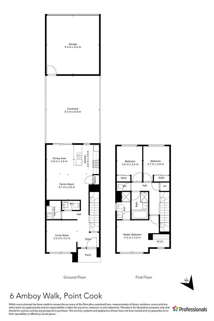 Floorplan of Homely townhouse listing, 6 Amboy Walk, Point Cook VIC 3030