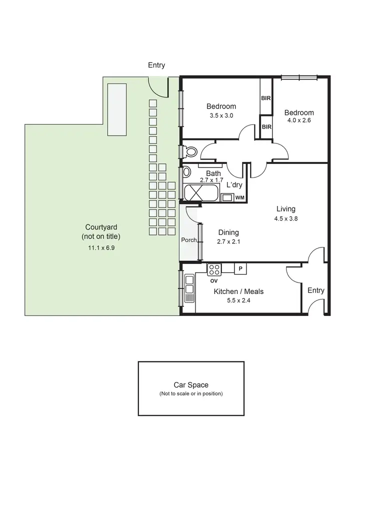 Floorplan of Homely apartment listing, 1/25 Cressy Street, Malvern VIC 3144