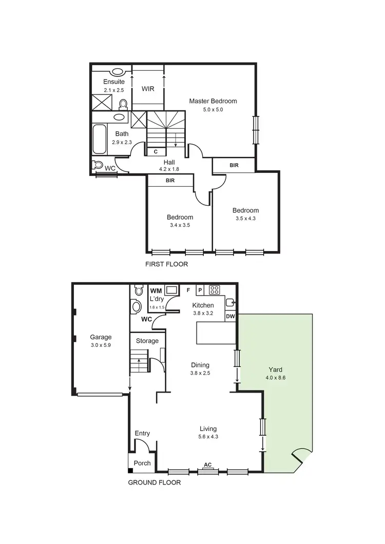 Floorplan of Homely townhouse listing, 7/36 Union Street, Brighton East VIC 3187