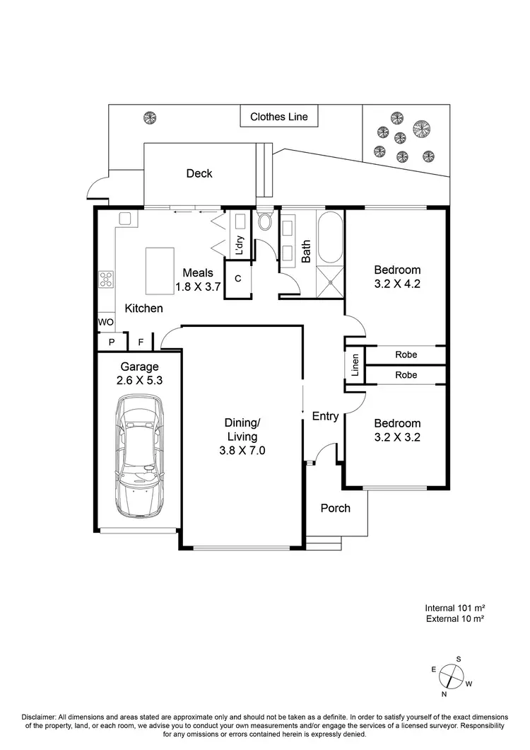 Floorplan of Homely unit listing, 3/31 Murphy Street, Brighton VIC 3186