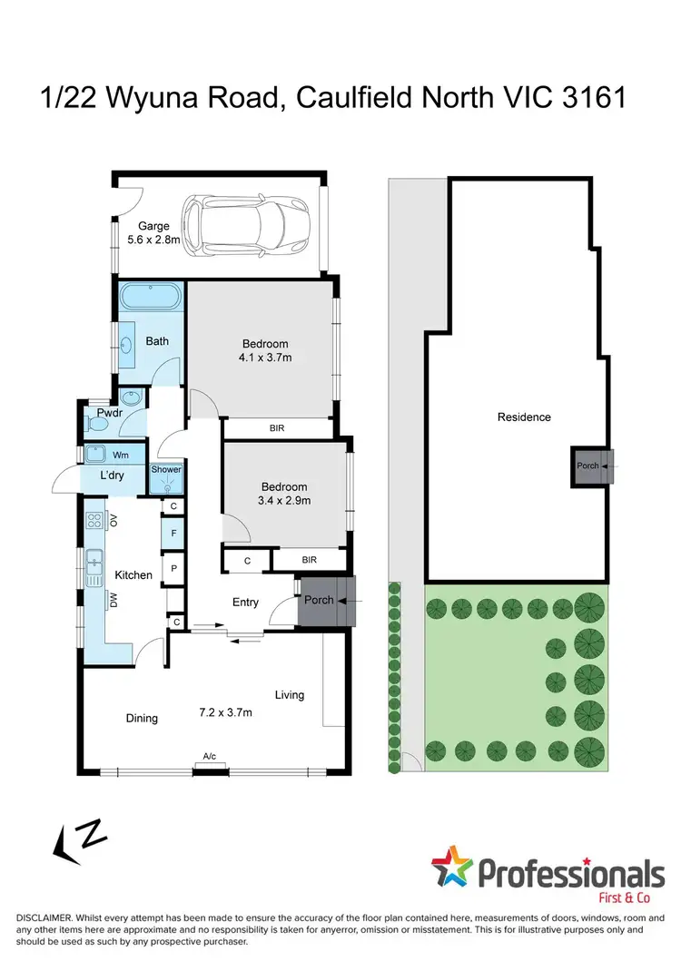 Floorplan of Homely unit listing, 1/22 Wyuna Road, Caulfield North VIC 3161