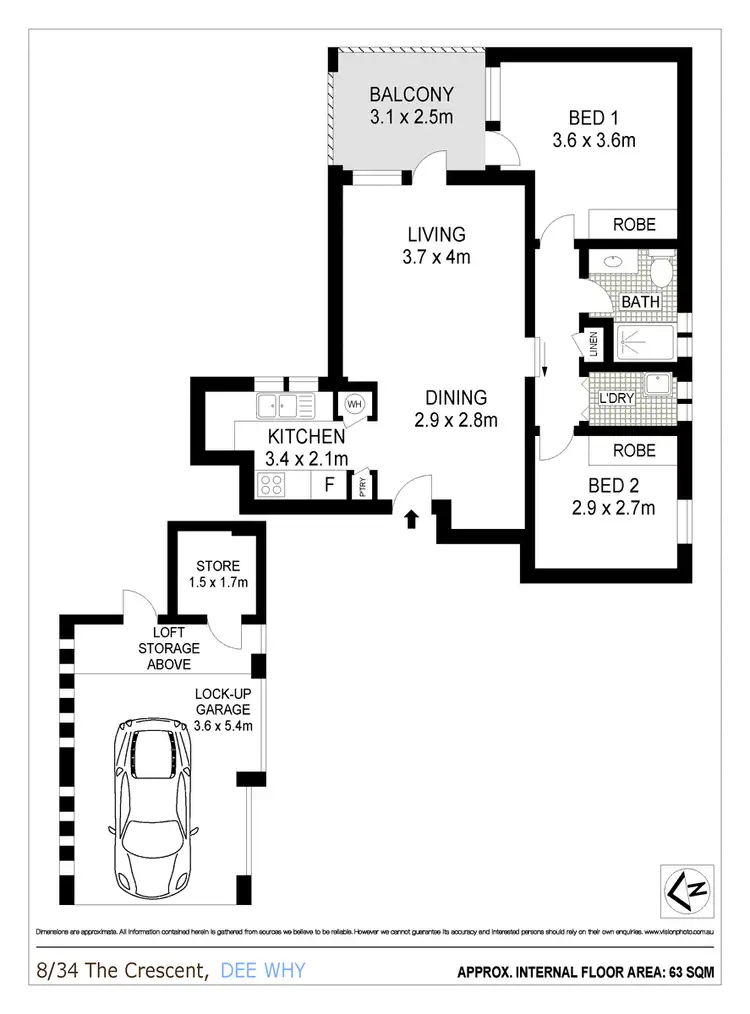 Floorplan of Homely apartment listing, 8/34 The Crescent, Dee Why NSW 2099