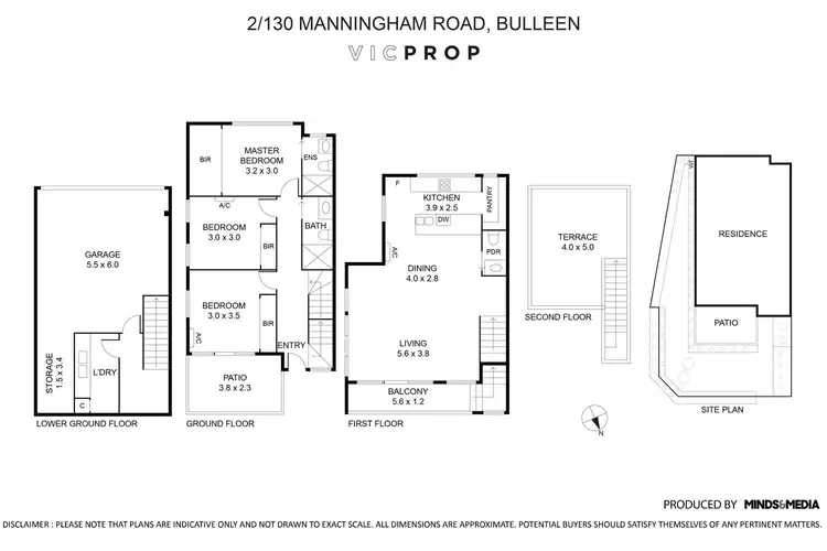 Floorplan of Homely townhouse listing, 2/130 Manningham Road, Bulleen VIC 3105
