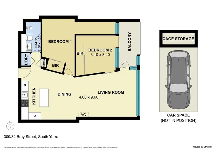 Floorplan of Homely apartment listing, 220/32 Bray Street, South Yarra VIC 3141