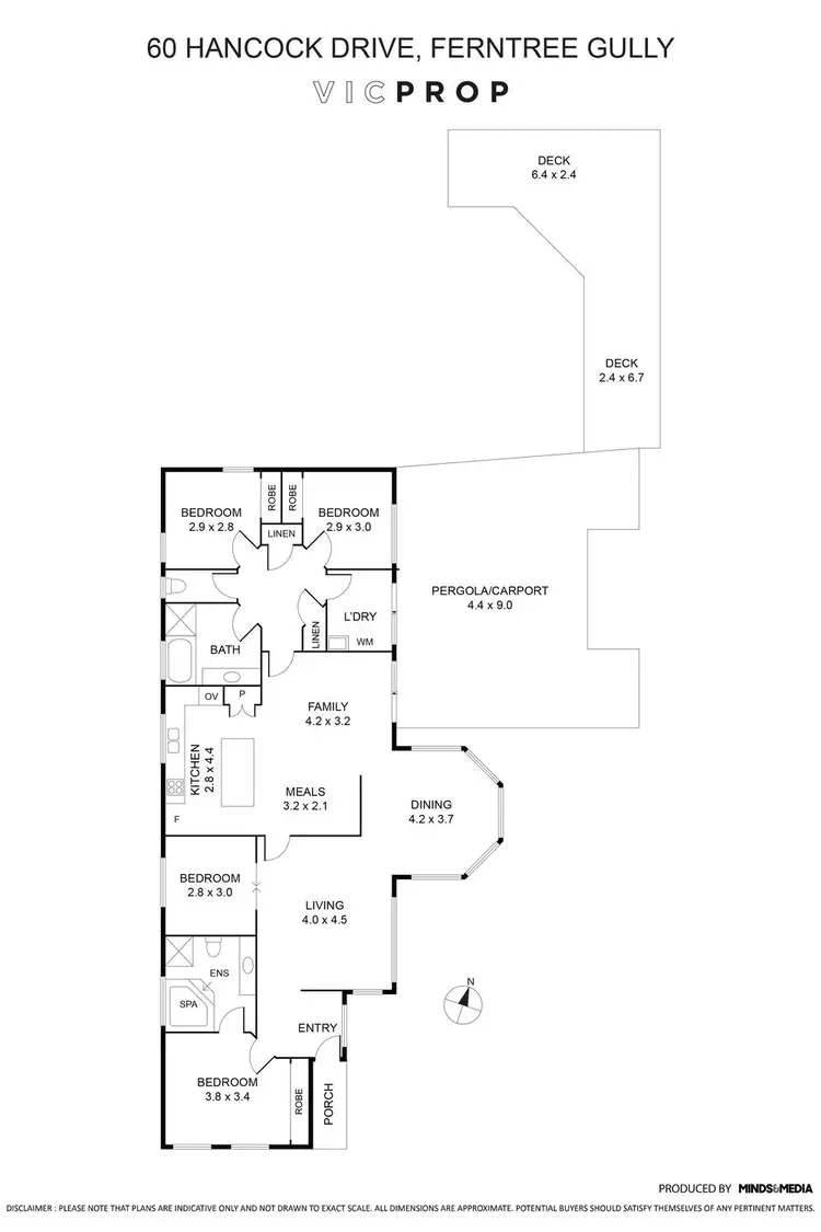 Floorplan of Homely house listing, 60 Hancock Drive, Ferntree Gully VIC 3156