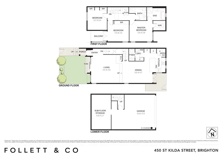 Floorplan of Homely townhouse listing, 450 St Kilda Street, Brighton VIC 3186