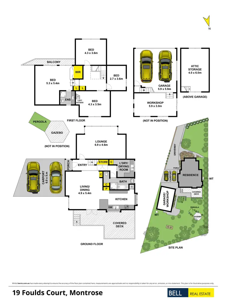 Floorplan of Homely house listing, 19 Foulds Court, Montrose VIC 3765