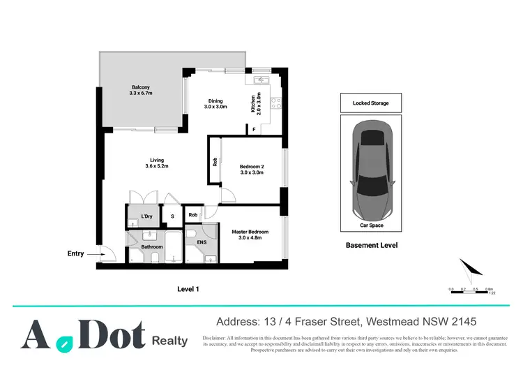 Floorplan of Homely apartment listing, 13/2-6 Fraser Street, Westmead NSW 2145