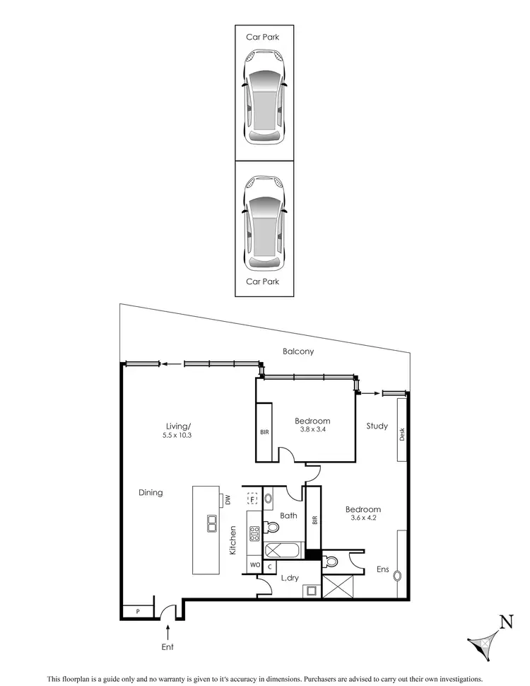 Floorplan of Homely apartment listing, 512/6 Victoria Street, St Kilda VIC 3182