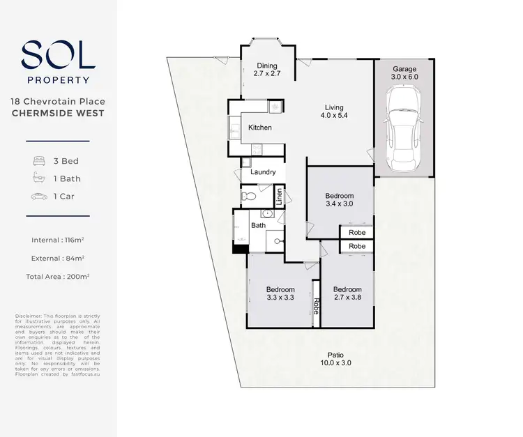 Floorplan of Homely house listing, 18 Chevrotain Place, Chermside West QLD 4032