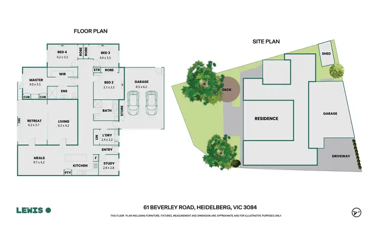 Floorplan of Homely house listing, 61 Beverley Road, Heidelberg VIC 3084