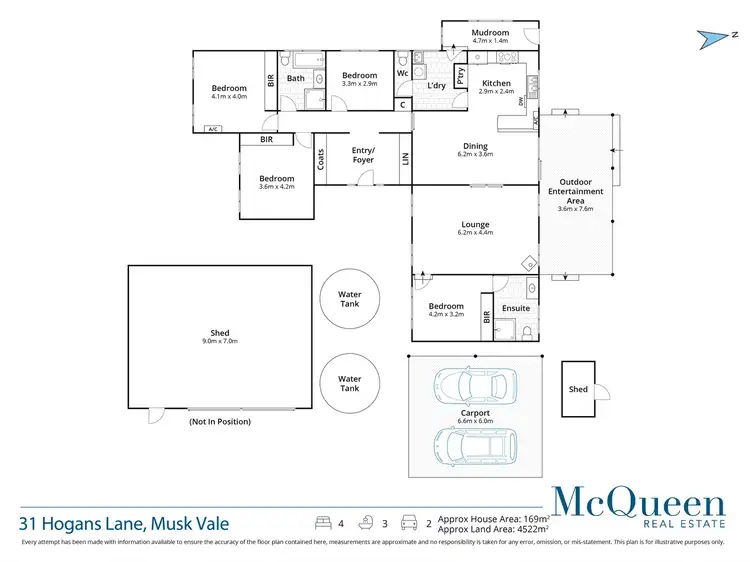 Floorplan of Homely house listing, 31 Hogans Lane, Musk Vale VIC 3461