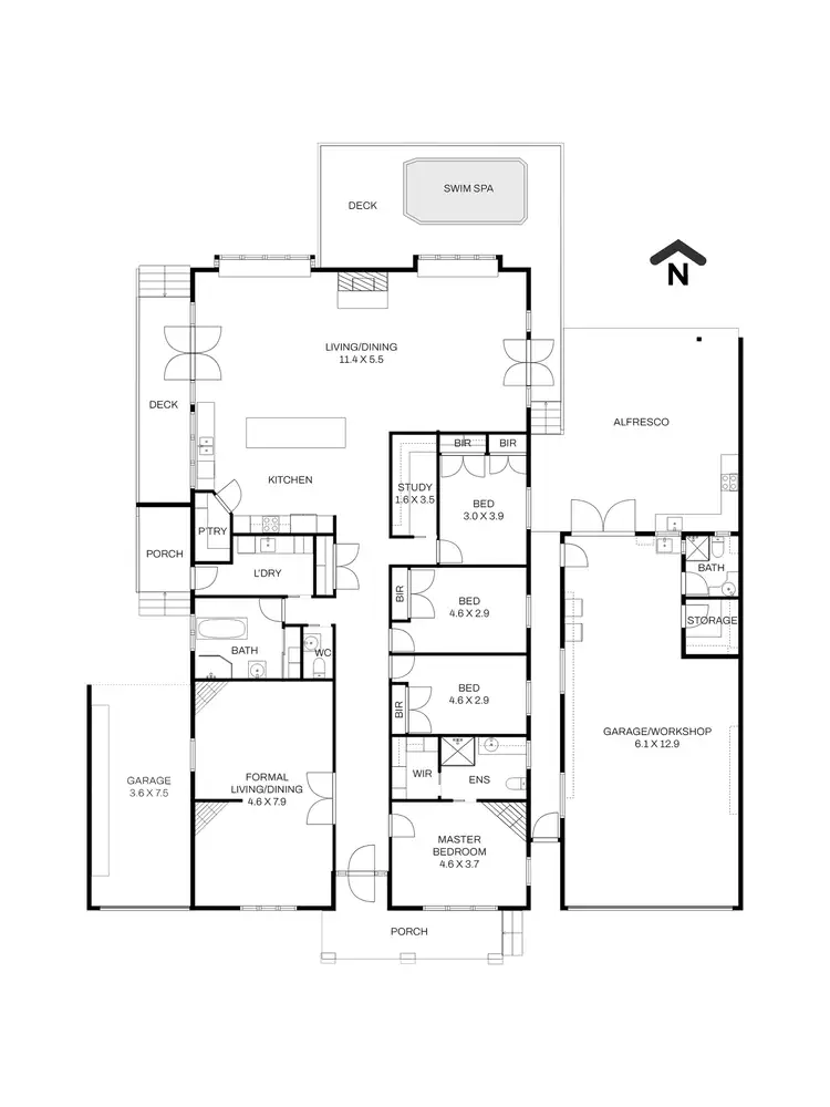 Floorplan of Homely house listing, 3 Walker Avenue, Mitcham VIC 3132