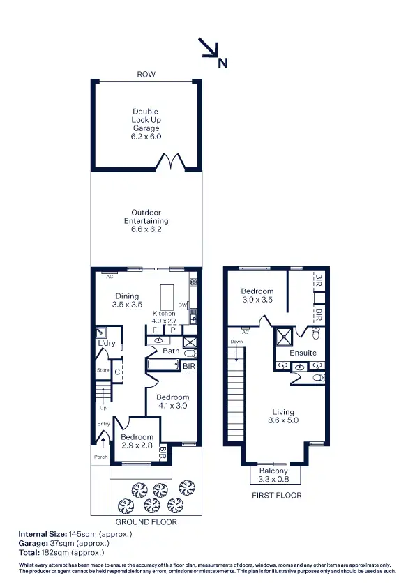 Floorplan of Homely townhouse listing, 173 John Liston Drive, Newport VIC 3015