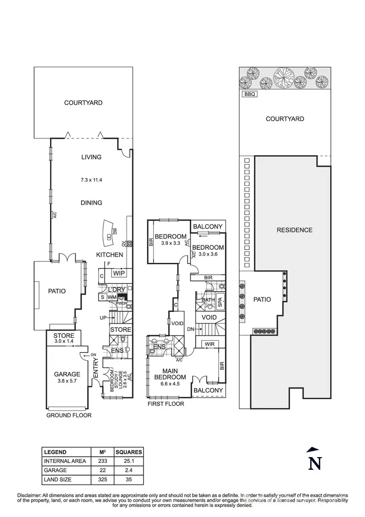 Floorplan of Homely townhouse listing, 1/101 James Street, Templestowe VIC 3106
