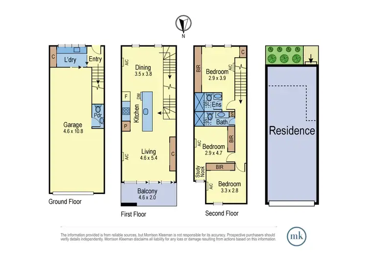 Floorplan of Homely townhouse listing, 4/37 Cramer Street, Preston VIC 3072