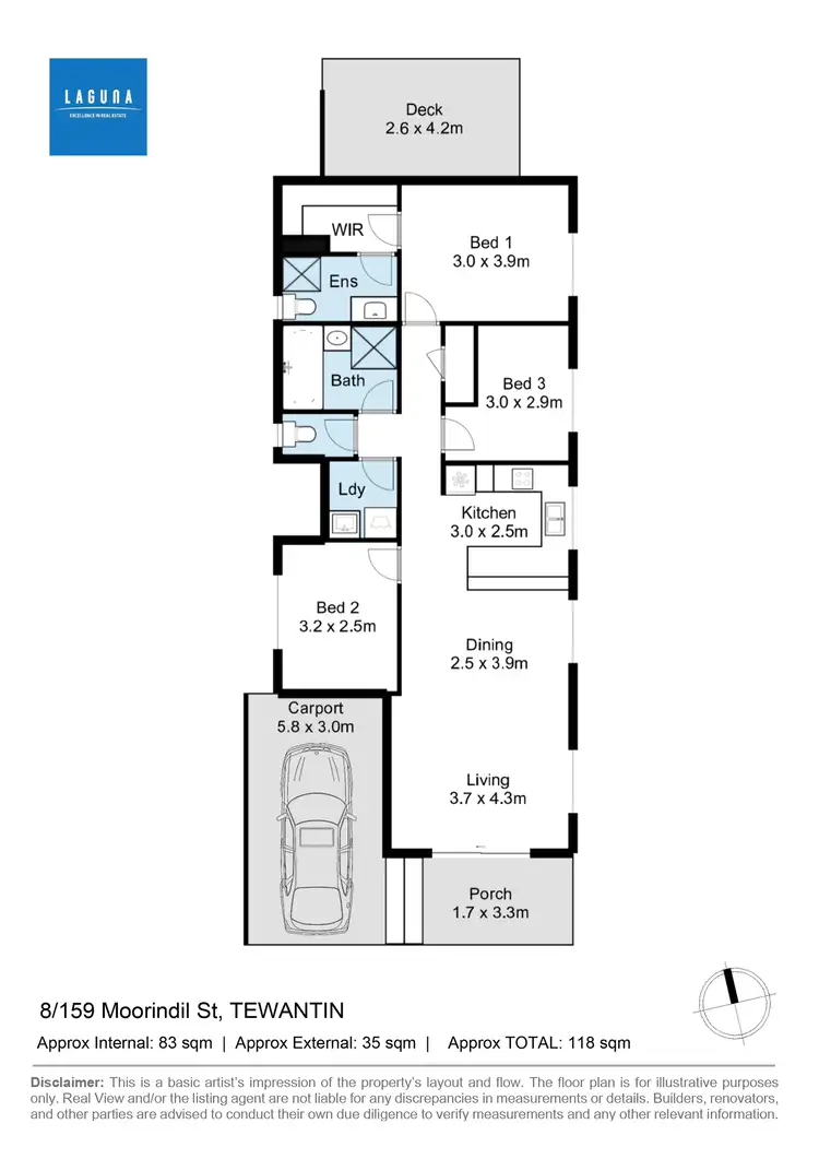 Floorplan of Homely unit listing, 8/159 Moorindil Street, Tewantin QLD 4565