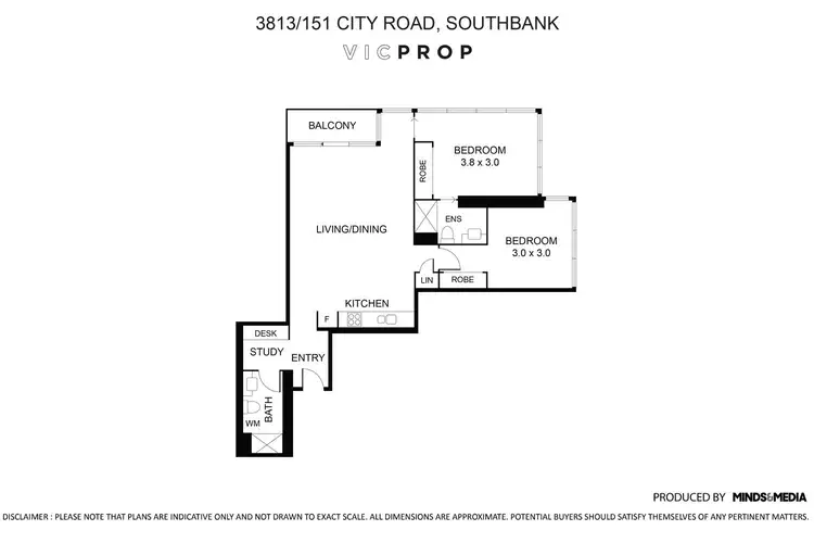Floorplan of Homely apartment listing, 3813/151 City Road, Southbank VIC 3006