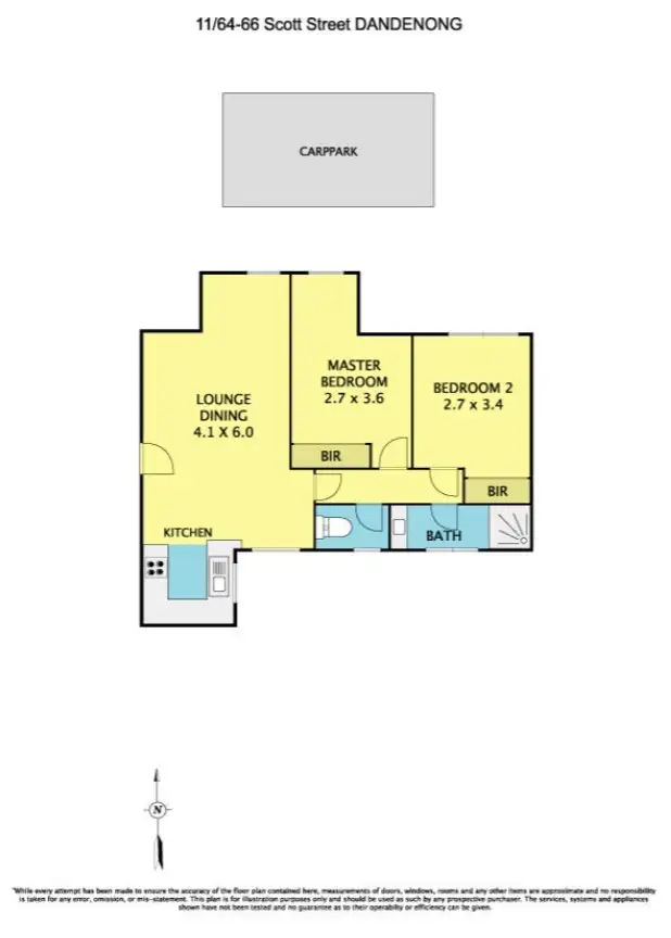Floorplan of Homely flat listing, 11/64-66 Scott Street, Dandenong VIC 3175