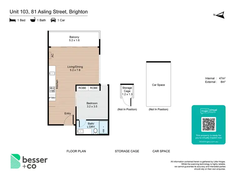 Floorplan of Homely apartment listing, 103/81 Asling Street, Brighton VIC 3186