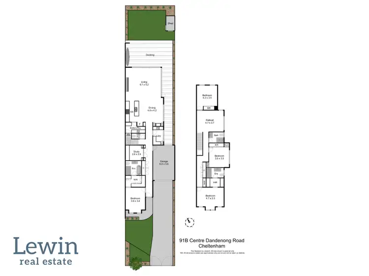 Floorplan of Homely townhouse listing, 91a Centre Dandenong Road, Cheltenham VIC 3192