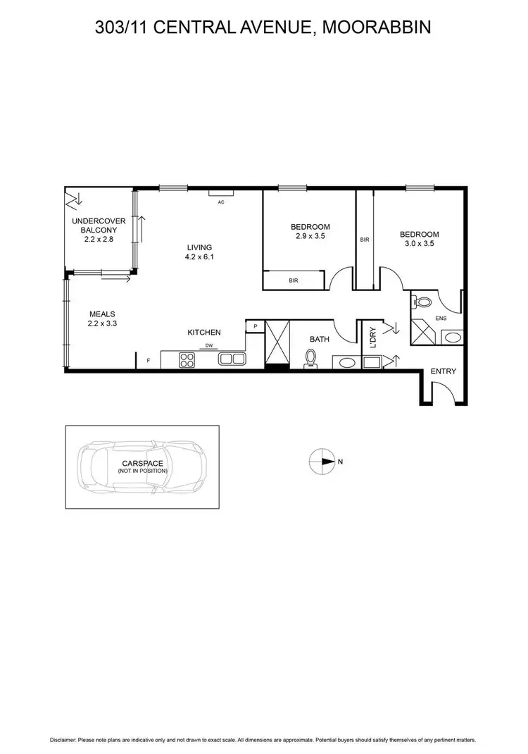 Floorplan of Homely apartment listing, 303/11 Central Avenue, Moorabbin VIC 3189