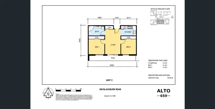 Floorplan of Homely apartment listing, 2/659 Blackburn Road, Clayton VIC 3168