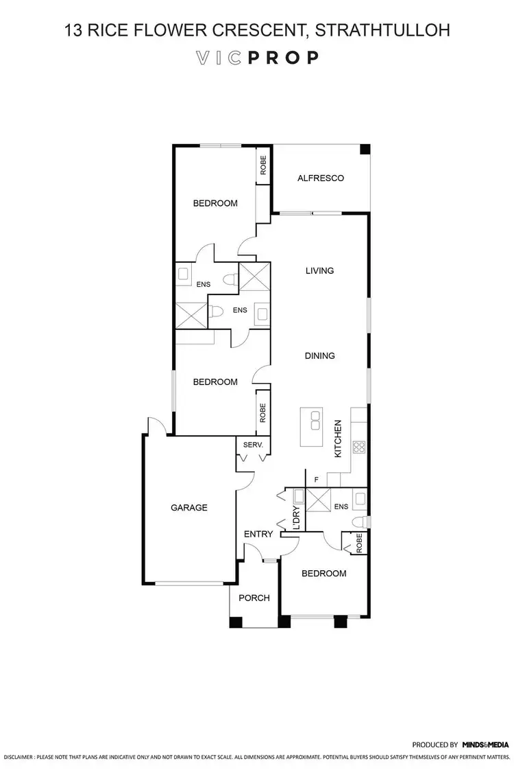 Floorplan of Homely house listing, 13 Rice Flower Crescent, Strathtulloh VIC 3338