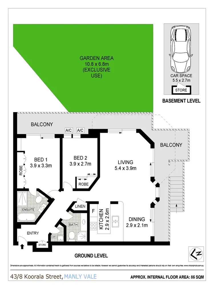 Floorplan of Homely apartment listing, 43/8 Koorala Street, Manly Vale NSW 2093