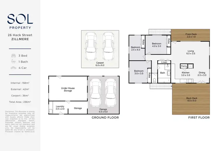 Floorplan of Homely house listing, 26 Hack Street, Zillmere QLD 4034