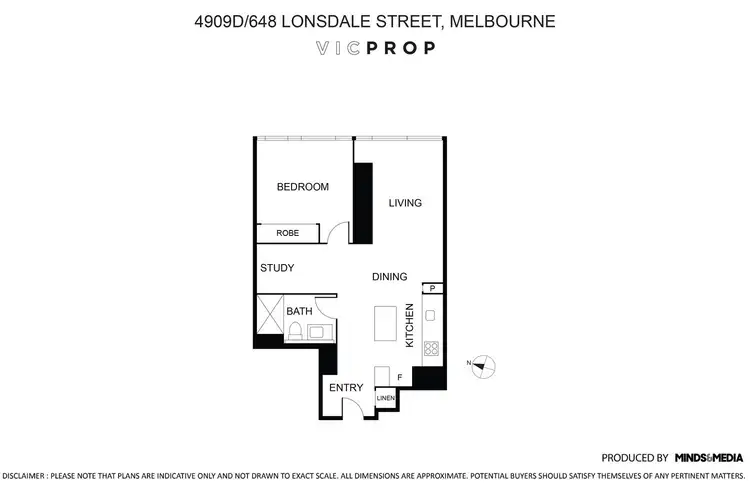 Floorplan of Homely apartment listing, 4909/648 Lonsdale Street, Melbourne VIC 3000